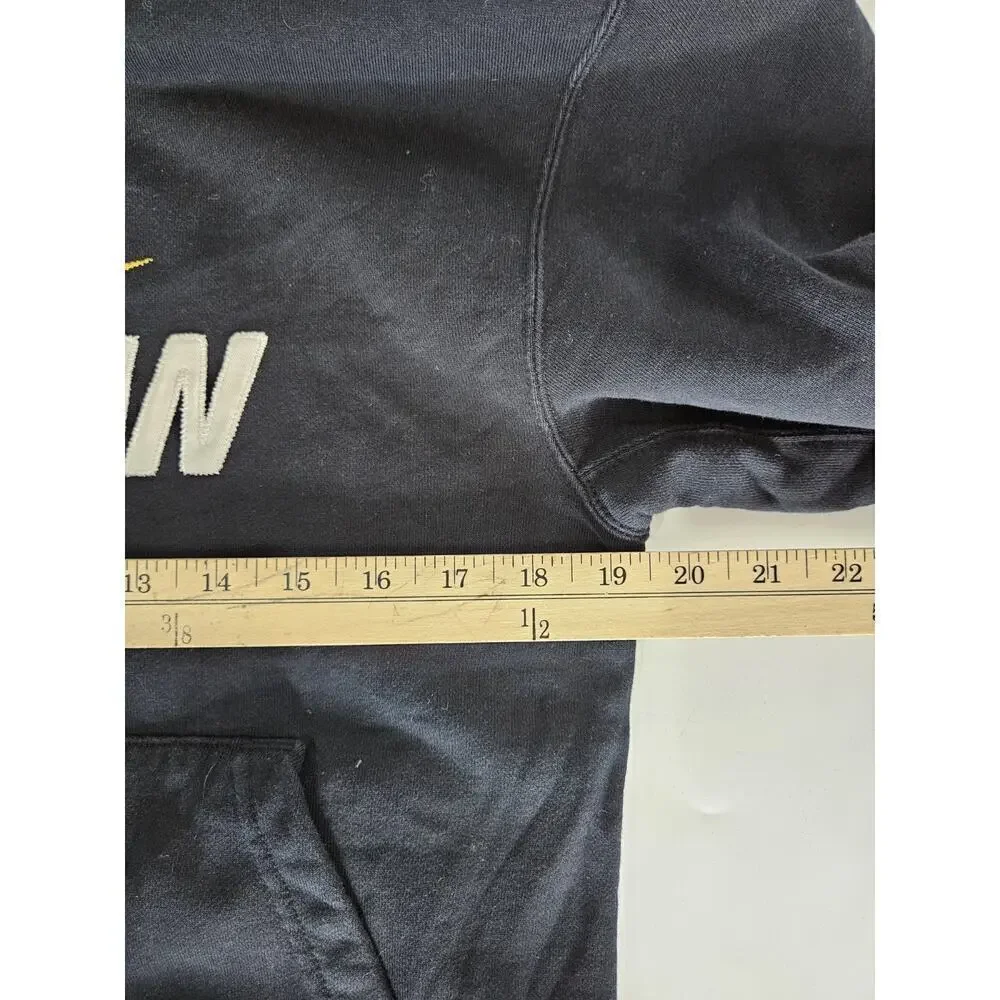 Y2k Nike Air Jordan Jumpman Fleece Crew Black S Kangaroo Pocket Swoosh Pullover